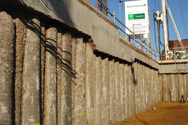 Muro di sostegno Palancola costruzione Parcheggio
